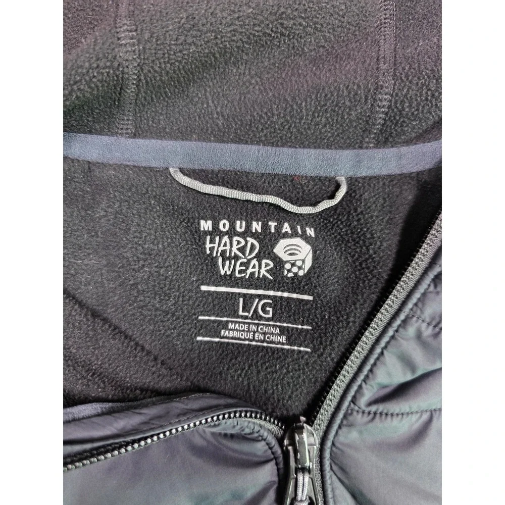 Mountain Hardwear Hybrid Jacket Mens L Black Insulated Softshell Hooded